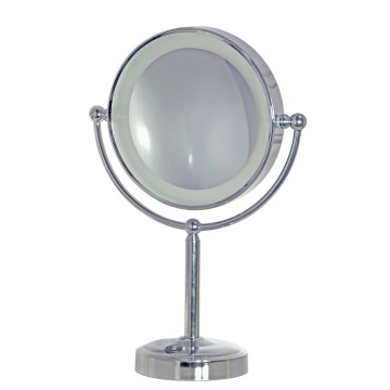 Cordless Rechargeable LED Lit 10x Magnifying Make Up Mirror, Chrome Finish