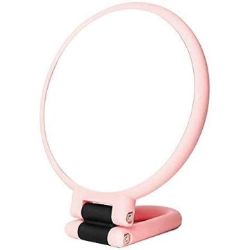 15X Magnifying Mirror, Hand Held Mirror, Double Sided Small Makeup Mirror with 1X 15X Magnification, Adjustable Handle/Stand Travel Mirror, Compact Magnified Mirror for Girl Woman Face Eyes Makeup