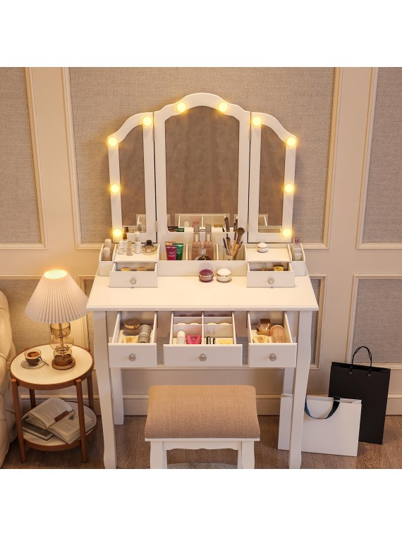 Makeup Vanity with Lights Vanity Desk with Mirror and Lights Makeup Vanity with Drawers Vanity Table with Lights Vanity with Lighted Mirror and Chair