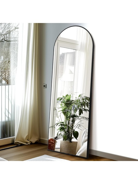 Arched Mirror Full Length,Standing Mirror,Large Floor Mirror with Stand for Wall Entryway Door Bedroom Bathroom Living Room