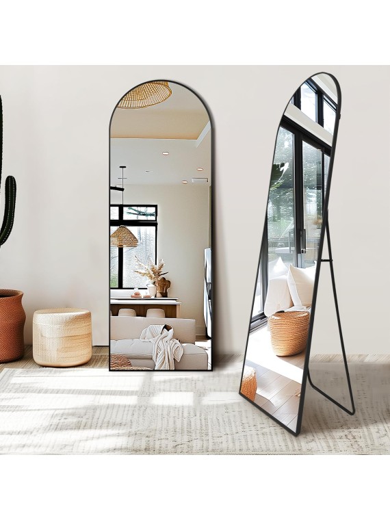 Arched Mirror Full Length,Standing Mirror,Large Floor Mirror with Stand for Wall Entryway Door Bedroom Bathroom Living Room